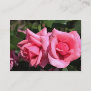 lovely pink rose flowers professional business card