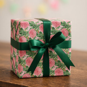 Lovely Pink Vintage Roses Decoupage or Gift Wrapping Paper