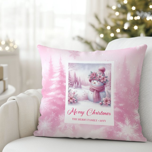 Lovely Pinkmas Winter Forest Kids Holiday Pillow (Lovely Pinkmas Winter Forest Kids Holiday Pillow

)