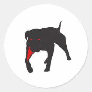 LOVELY PITBULL GREAT GIFT IDEA FOR DOGS LOVERS   CLASSIC ROUND STICKER