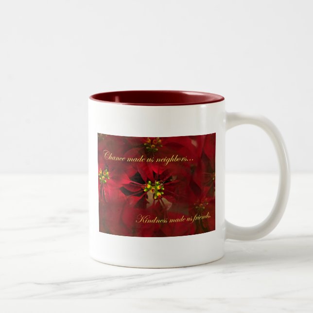 Lovely Poinsettia Neighbour Christmas Gift Mug (Right)
