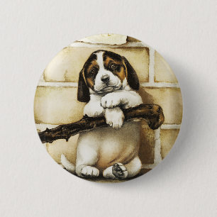 Lovely Puppy 6 Cm Round Badge