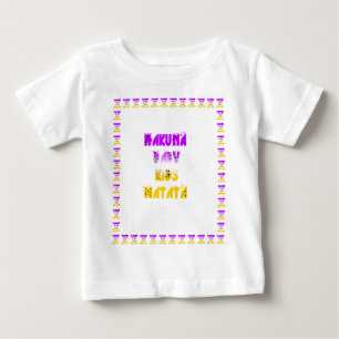 Lovely Purple and Yellow Hakuna Matata Baby Kids  Baby T-Shirt