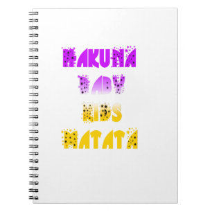 Lovely Purple and Yellow Hakuna Matata Baby Kids G Spiral Notebook