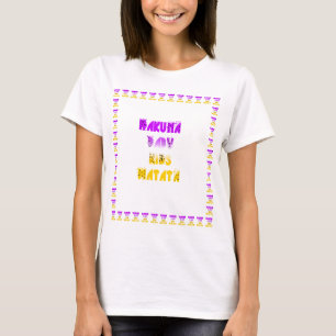 Lovely Purple and Yellow Hakuna Matata Baby Kids T-Shirt