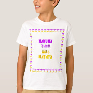 Lovely Purple and Yellow Hakuna Matata Baby Kids T-Shirt