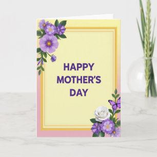 Lovely Purple Blossom Mother Card