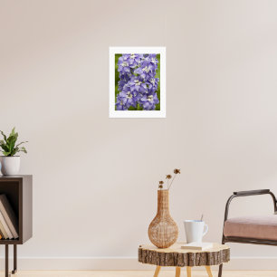 Lovely Purple Delphinium Floral Photographic Poster