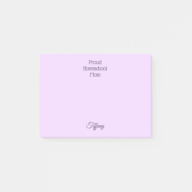 Lovely Purple Homeschool Mum Post-it Notes (Front)