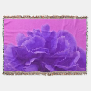 Lovely Purple Raspberry Floral Throw Blanket