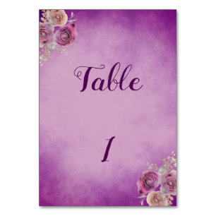 Lovely Purple Table Numbers