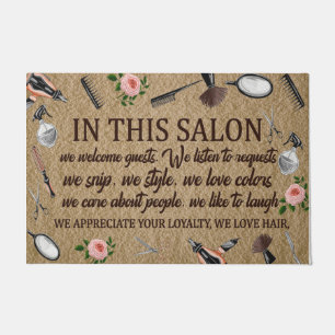 Lovely Quotes Mat, In This Salon Store Doormat