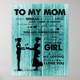 Lovely Quotes To My Mum Gift For Mother Poster