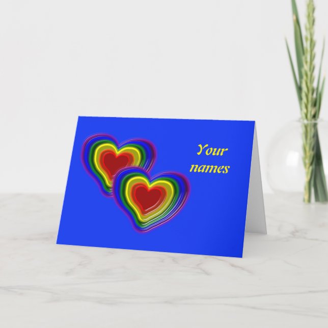 lovely rainbow heart card (Front)