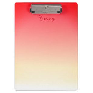 Lovely Red and white Personalise Clipboard