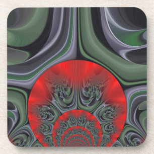 Lovely Red Aurora Art Print Coaster