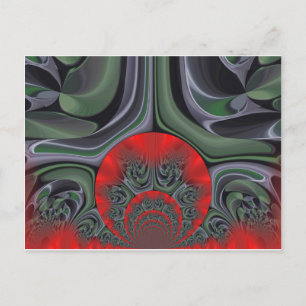 Lovely Red Aurora Art Print Postcard