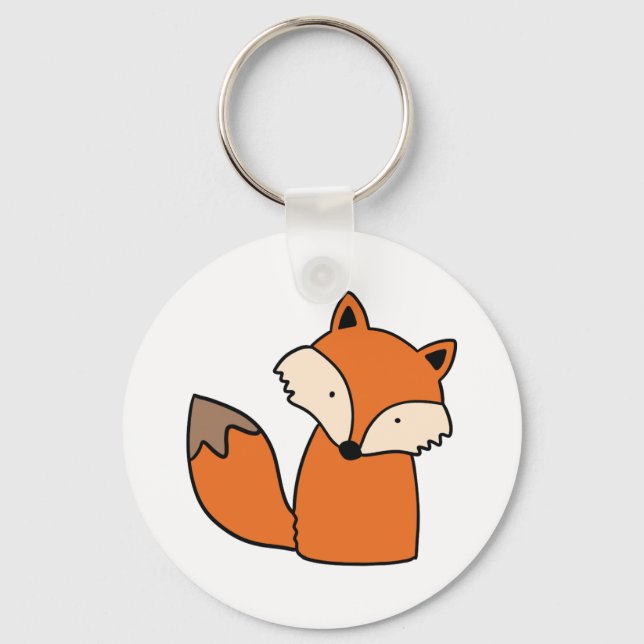 Lovely red fox key ring (Front)