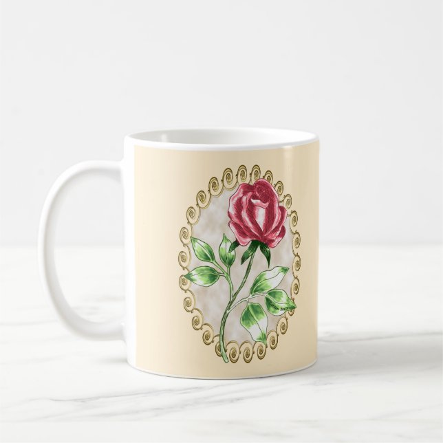 Lovely Red Rose custom mug (Left)