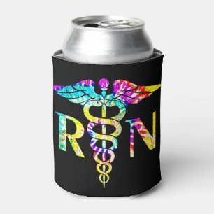 Lovely RN Registered Nurse Tie Dye Beautiful uniqu Can Cooler