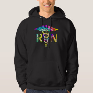 Lovely RN Registered Nurse Tie Dye Beautiful uniqu Hoodie