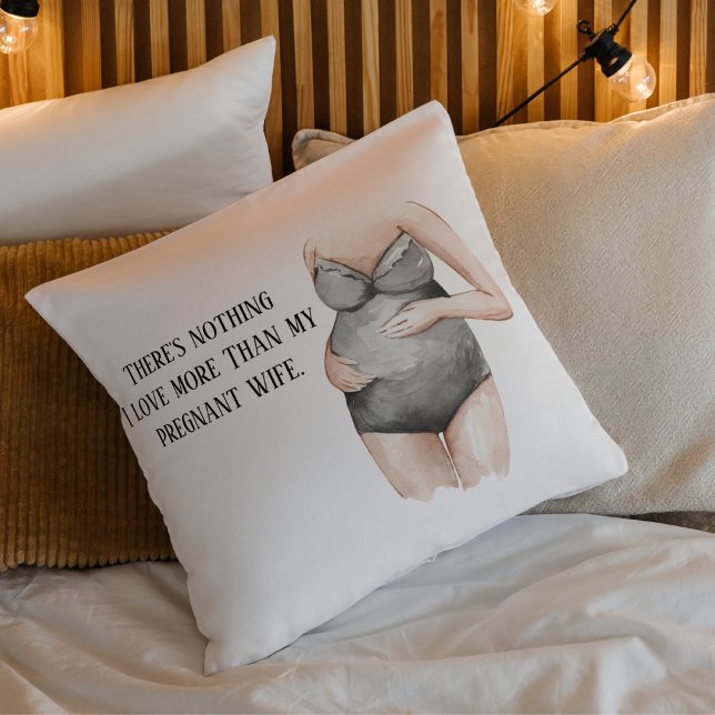 Lovely Romantic Pregnancy Wife Gift With Quote Cushion (Creator Uploaded)