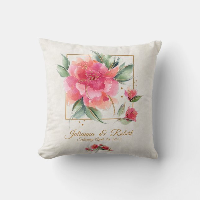 Lovely Rose garden budget  wedding Cushion (Front)