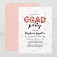 Lovely Rose Gold Balloon Letters Grad Party