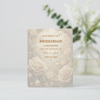 Lovely Rose's Bridesmaids Invitation