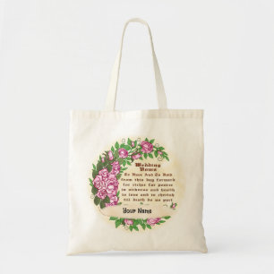 Lovely Roses Wedding Vows tote bags