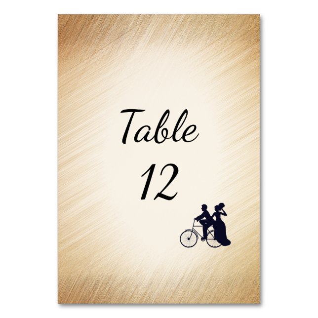 Lovely Rustic Bicycle Table Number (Front)