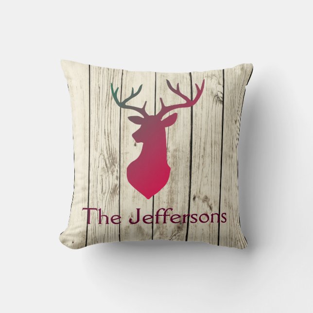 Lovely Rustic Deer head Cushion (Front)