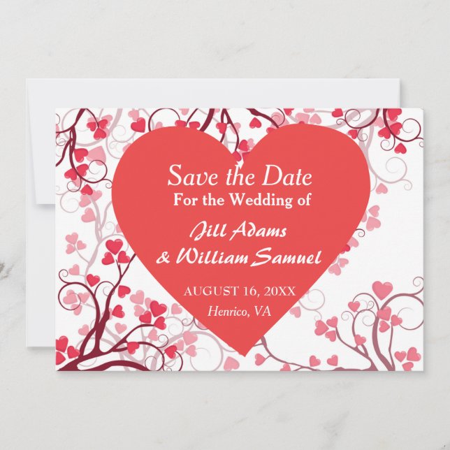 Lovely Save the Date Valentine Heart (Front)