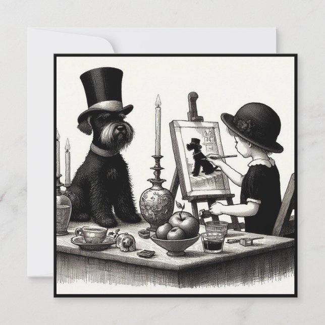 Lovely Schnauzer Note Card (Front)