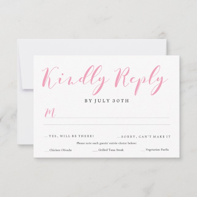 Lovely Script RSVP | WEDDINGS Card (Front)