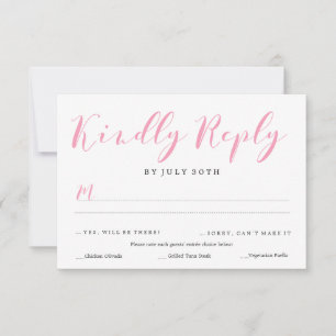 Lovely Script RSVP   WEDDINGS Card