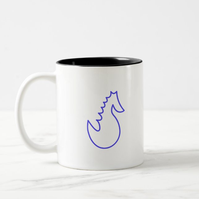 Lovely Seahorse Two-Tone Coffee Mug (Left)