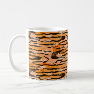 Lovely seamless tiger pattern,peach colour coffee mug