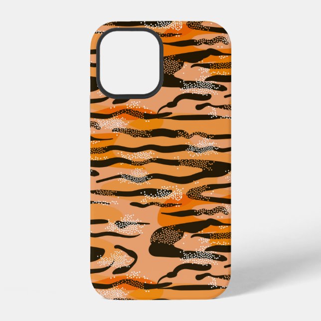 Lovely seamless tiger pattern,peach colour iPhone case (Back)