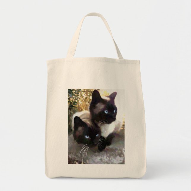 Lovely siamese tote bag (Front)