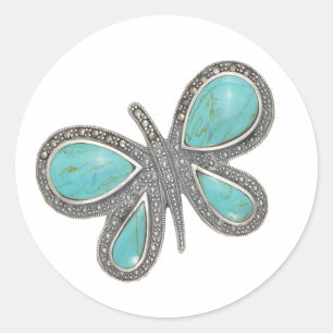 Lovely silver butterfly Wedding Stickers