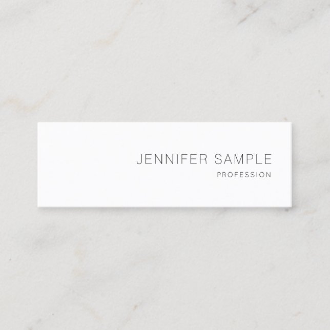 Lovely Simple Design Professional Plain Elegant Mini Business Card (Front)