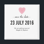 Lovely & Simple Wedding Save The Date Magnet<br><div class="desc">Lovely and simple wedding "Save The Date" design with lace heart and custom names,  date,  location and texts. Easy to personalize it and fully customizable. Order today and impress your family and friends with this unique design!</div>
