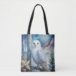 Lovely Snowy Owl Tote Bag