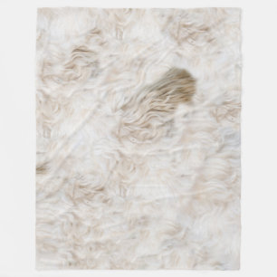 LOVELY SOFT CURLY DOG FUR FLEECE BLANKET