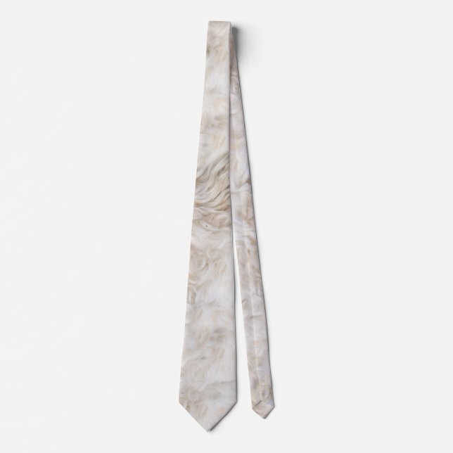 LOVELY SOFT CURLY DOG FUR TIE (Front)