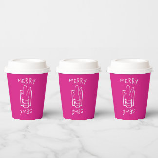 Lovely Sparkling Xmas Paper Cups