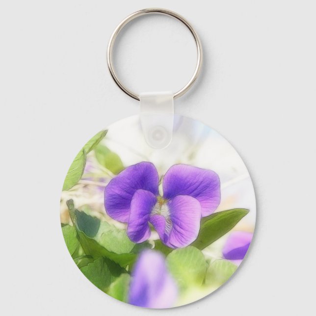 Lovely Spring Violet Key Ring (Front)