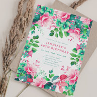 Lovely Spring Watercolor Floral 60 Birthday