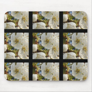 Lovely Springflower Grid Mouse Pad